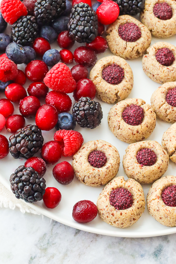 Almond Berry Thumbprint Cookies