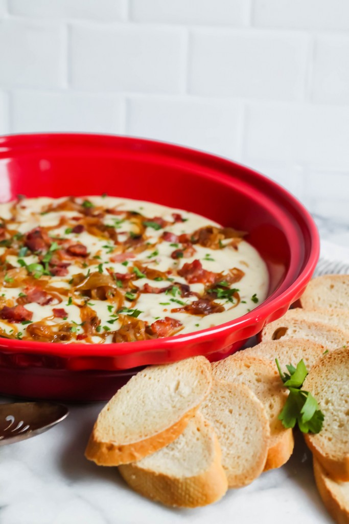Brie, Caramelized Onion, and Bacon Dip