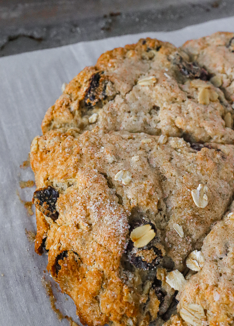 Dried Cherry and Oat Scones