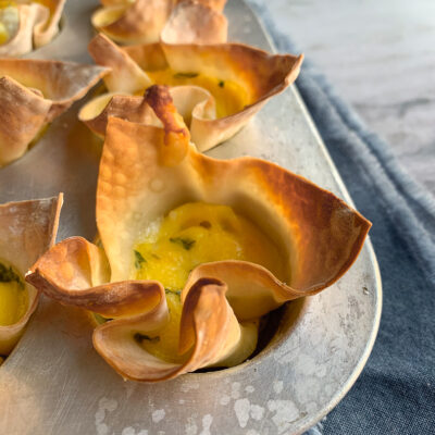 Crispy Wonton Egg Cups
