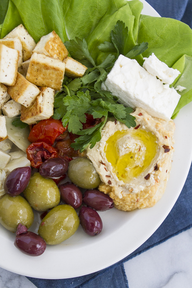 Mediterranean Tofu Lettuce Wraps