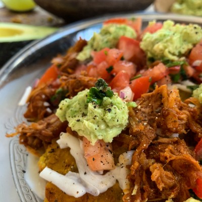 Jackfruit Tostones Nachos recipe