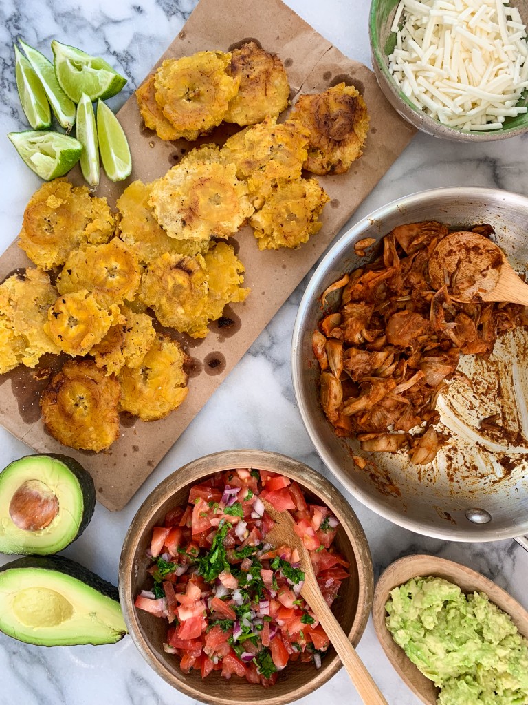 Jackfruit Tostones Nachos recipe