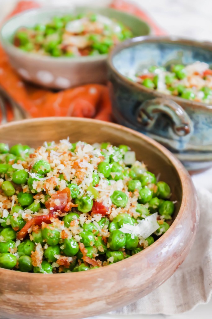 Parmesan Bacon Peas