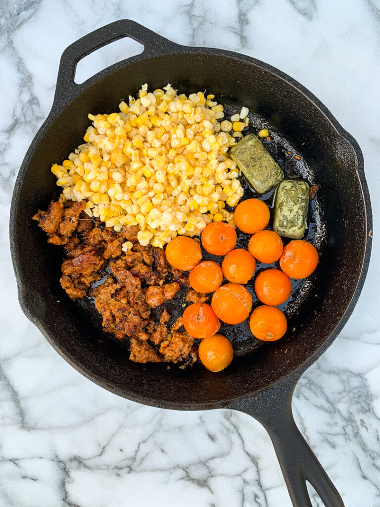 Sausage, Corn, and Basil Pasta-22