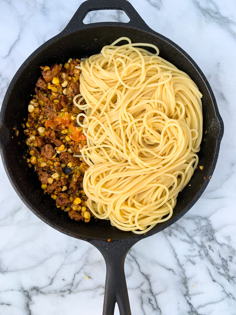 Sausage, Corn, and Basil Pasta-22