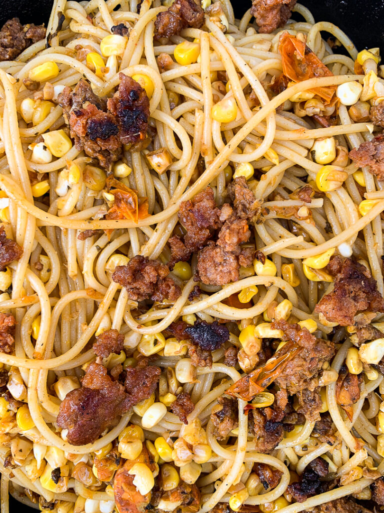 Sausage, Corn, and Basil Pasta-22