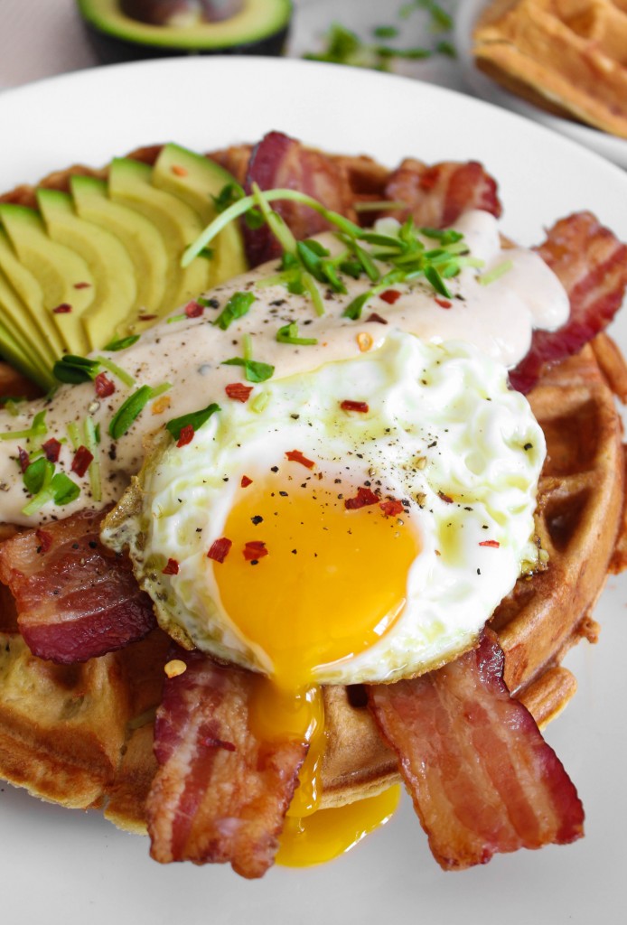 Savory Breakfast Waffles recipe