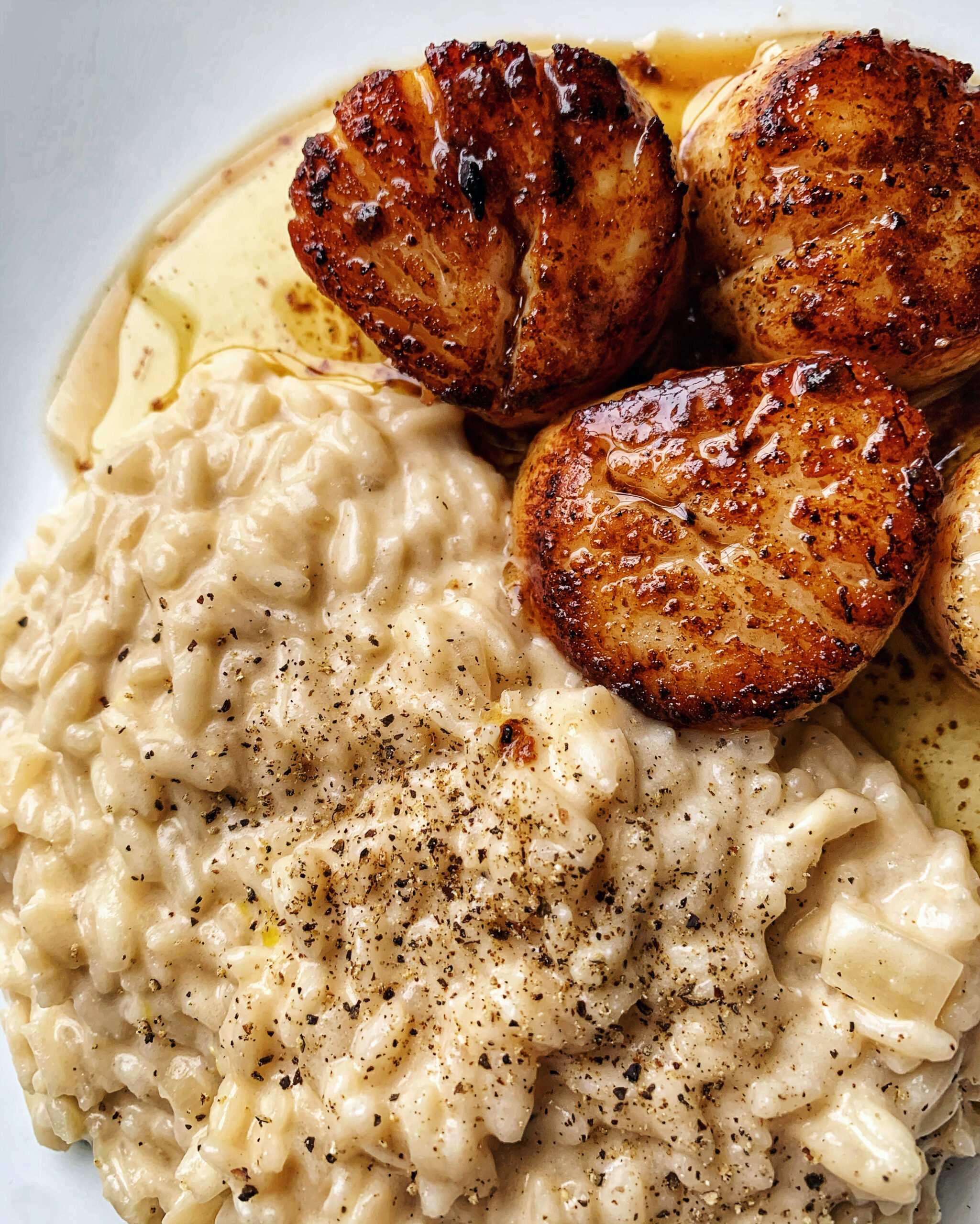 Seared Scallops & Lemon Parmesan Risotto