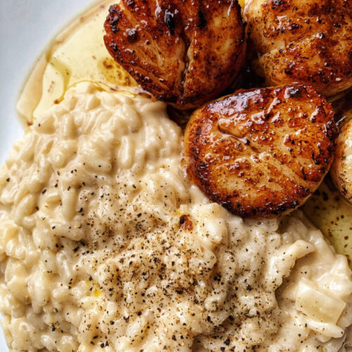 Seared Scallops Lemon Parmesan Risotto 819x1024 1