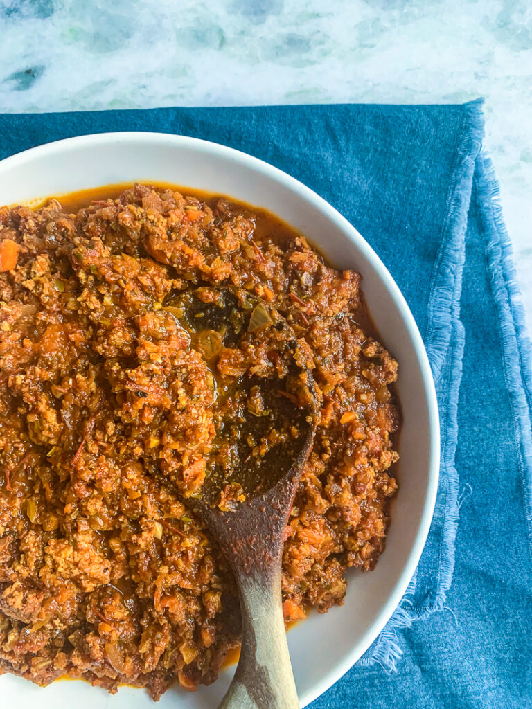 Vegan Tofu Bolognese 1