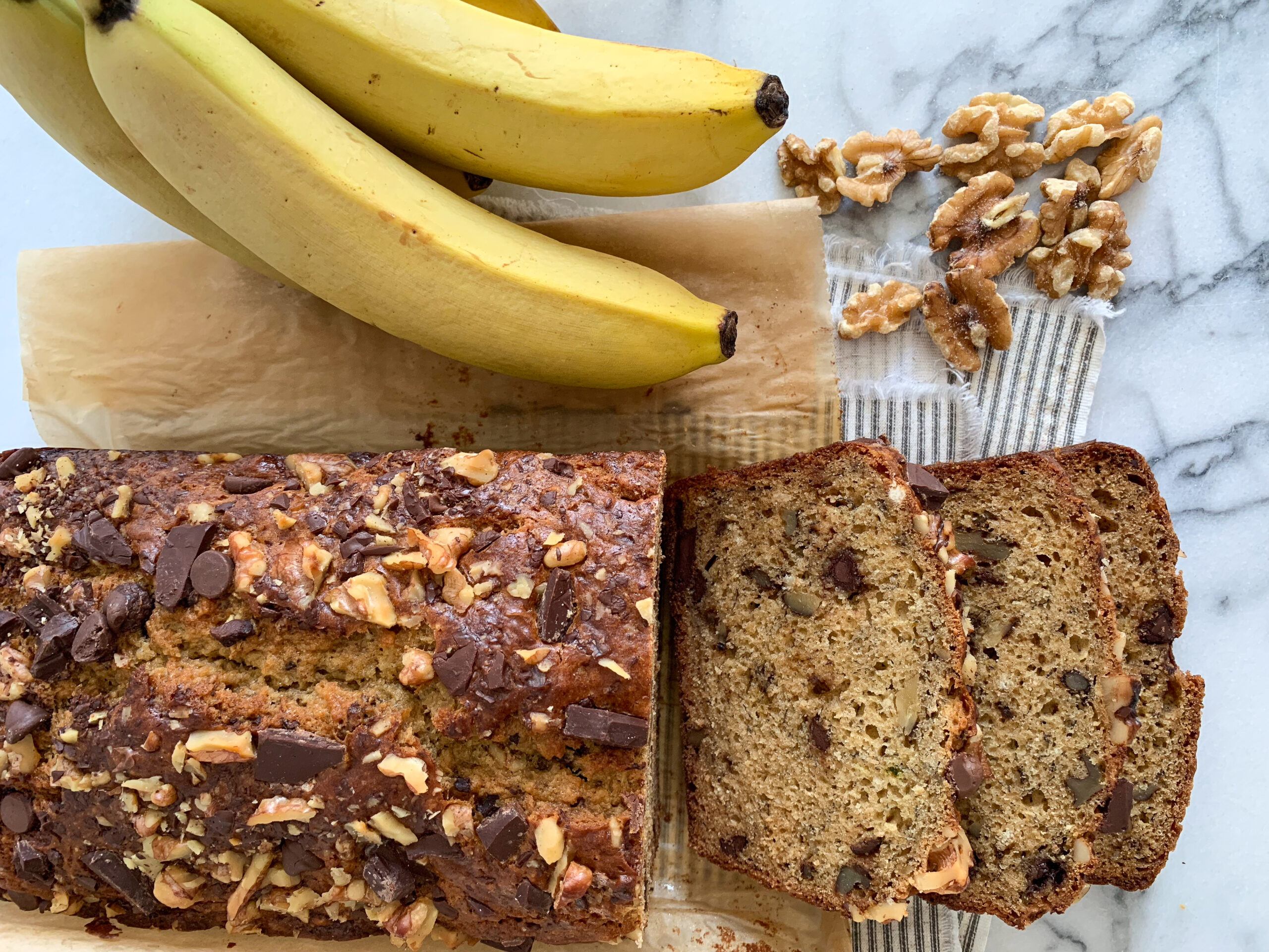 Walnut Chocolate Chunk Banana Bread