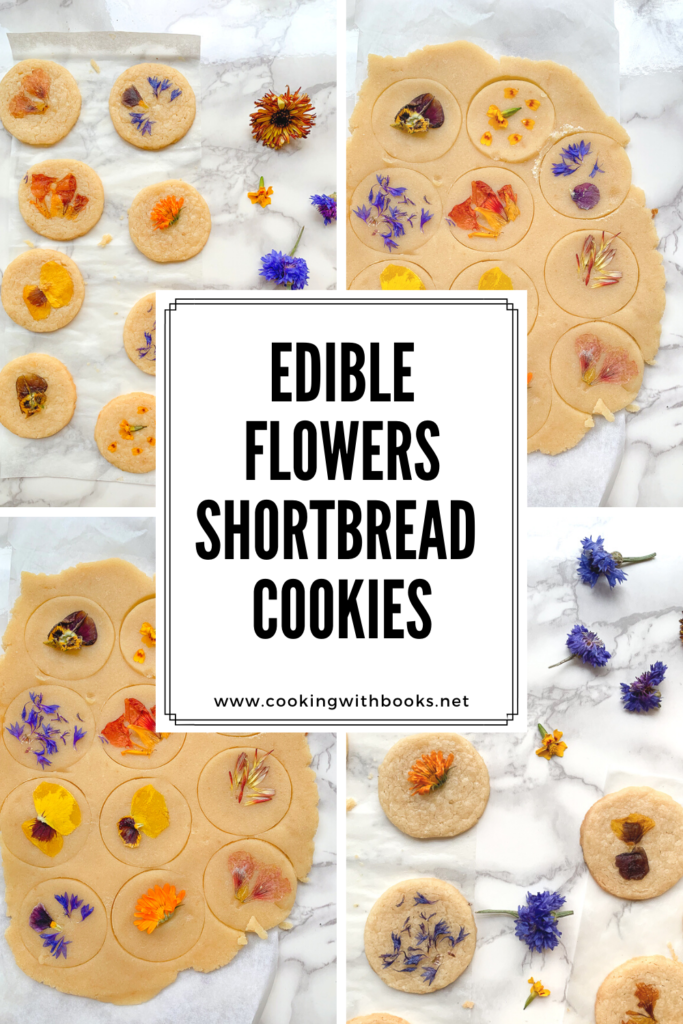 Edible Flowers Shortbread Cookies
