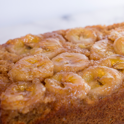Upside Down Cardamom Banana Bread